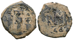 Heraclius, with Heraclius Constantine Æ Nummus. Constantinople. Artificial sandpatina.Weight 6,16 gr - Diameter 23 mm