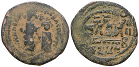 Heraclius, with Heraclius Constantine. 610-641. Æ Follis. Artificial Sandpatina. Weight 9,82 gr - Diameter 29 mm