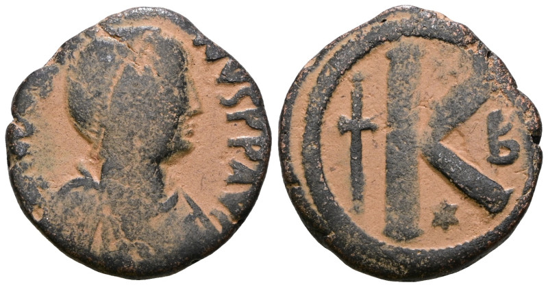 JUSTINUS I, 518-527.. Artificial sandpatina. Weight 8,88 gr - Diameter 23 mm