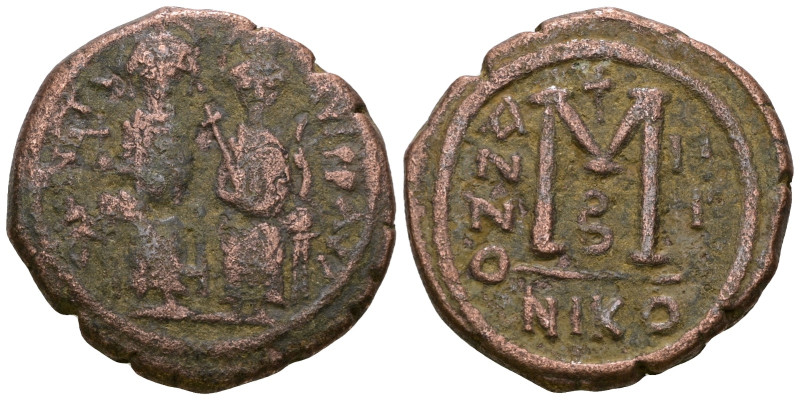 Justin II with Sophia, AE. 40 Nummi. Nikomedia .Weight 14,71 gr - Diameter 28 mm