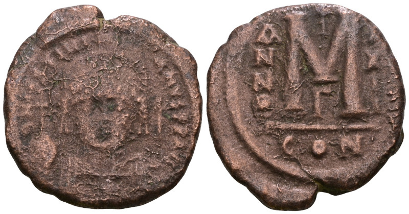 Justinianus I (527-565), Follis,Costantinople, AD 538-539. Weight 14,72 gr - Dia...