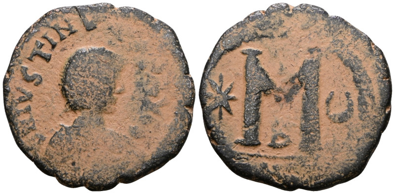 Justinianus I. 527-565. AE-Follis .Antıoch. Artificial sandpatina. Weight 13,90 ...