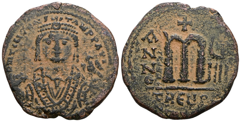 Tiberius II Constantine AD 578-582. Theoupolis (Antioch). Follis Æ. Artificial s...