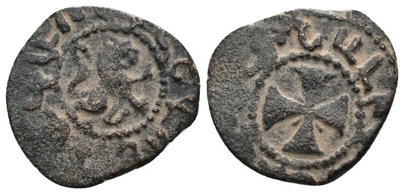 Armenian Kingdom. Levon V. 1373-1375. AE pogh. Weight 1,16 gr - Diameter 15 mm