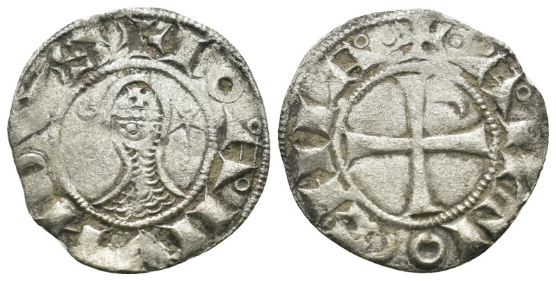 Crusader States. Principality of Antioch. Bohemond III. (1163-1201) AR Denier. O...