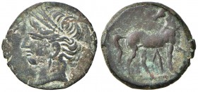 SARDEGNA Monetazione sardo-puniche - AE (300-264 a.C.) Testa di Kore a s. - R/ Cavallo stante a d. – AE (g 6,11)
BB+