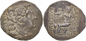 MACEDONIA Alessandro III (336-323 a.C.) Tetradramma (Mesembria, ca. 125-65) Testa a d. - R/ Zeus seduto a s. – Price 1089 AG (g 15,76) Leggermente por...