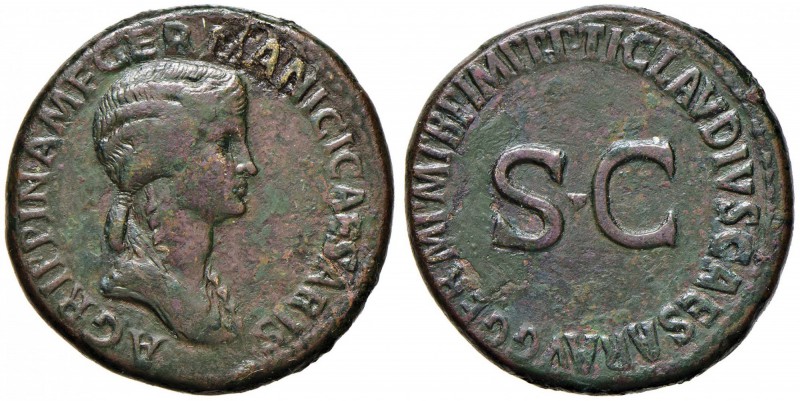 Agrippina (madre di Caligola) Sesterzio - Busto a d. - R/ SC nel campo – RIC (Cl...