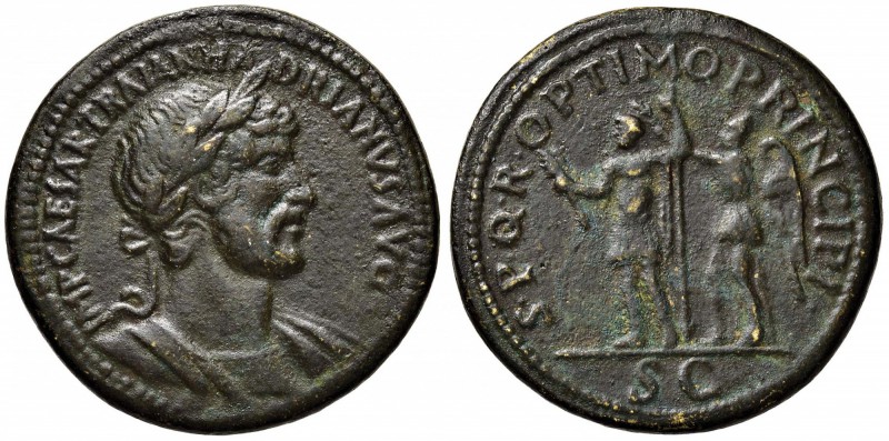 Adriano (117-138) Sesterzio, fuso, produzione di fine Ottocento – AE (g 27,14)
...