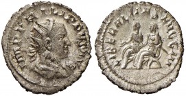 Filippo II (244-249) Antoniniano - Busto radiato a d. – R/ Gli imperatori seduti a s. – RIC 230 MI (g 3,20)
SPL