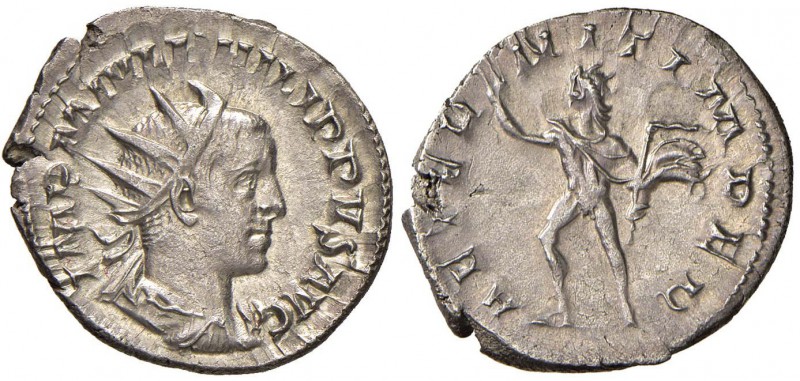 Filippo II (244-249) Antoniniano - Busto radiato a d. - R/ AETERNIT IMPERI, il S...