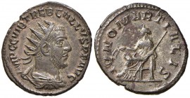 Treboniano Gallo (251-253) Antoniniano (Antiochia) Busto radiato a d. - R/ IVNO MARTIALIS, Giunone seduta a s. – RIC 218 MI (g 4,01) Senza argentatura...