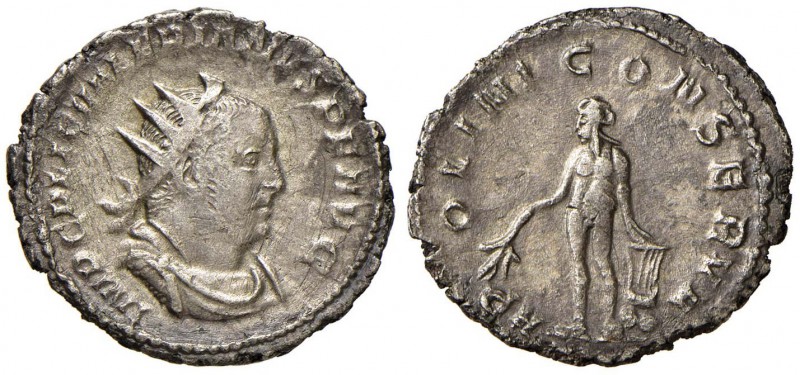 Valeriano (253-260) Antoniniano - Busto radiato a d. - R/ Apollo stante a s. - R...