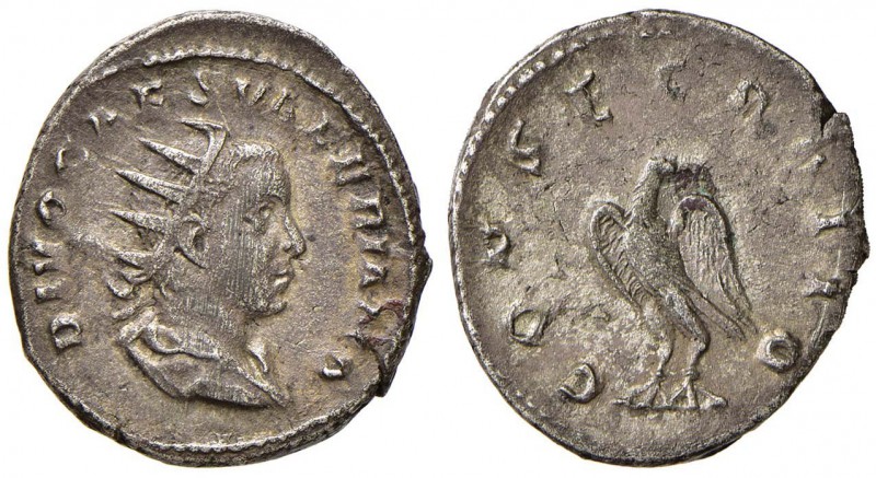 Valeriano II (figlio di Gallieno) Antoniniano - Busto radiato a d. – R/ Aquila s...