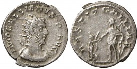 Gallieno (253-268) Antoniniano (Treveri) Busto radiato a d. - R/ RESTITVT GALLIAR, l’imperatore e la Gallia – RIC 27 MI (g 3,36) Ex Artemide, asta 21E...
