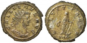 Gallieno (253-268) Antoniniano (Antiochia) Busto radiato a d. - R/ La Letizia stante a s. - RIC 616 MI (g 3,44) 
SPL+