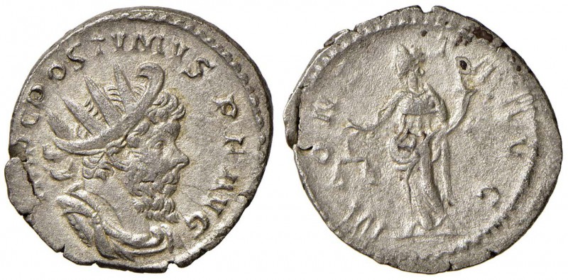 Postumo (260-268) Antoniniano (zecca gallica) Busto radiato a d. - R/ La Moneta ...