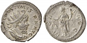 Postumo (260-268) Antoniniano (zecca gallica) Busto radiato a d. - R/ La Moneta stante a s. – RIC 75 MI (g 3,54)
BB+