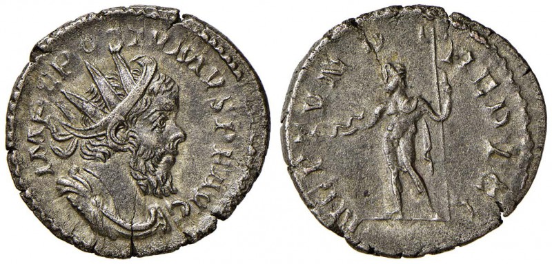 Postumo (260-268) Antoniniano (zecca gallica) Busto radiato a d. - R/ Nettuno st...