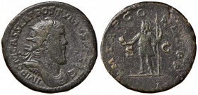 Postumo (260-268) Doppio sesterzio (zecca gallica) Busto radiato a d. - R/ L’imperatore stante a s. – RIC 110 AE (g 24,73)
qBB