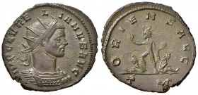 Aureliano (270-275) Antoniniano (Mediolanum) Busto radiato a d. - R/ Il Sole stante a s. – RIC 150 AE (g 3,50)
SPL