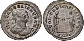 Aureliano (270-275) Antoniniano – Busto radiato a d. - R/ La Concordia e l’imperatore – AE (g 3,60)
SPL