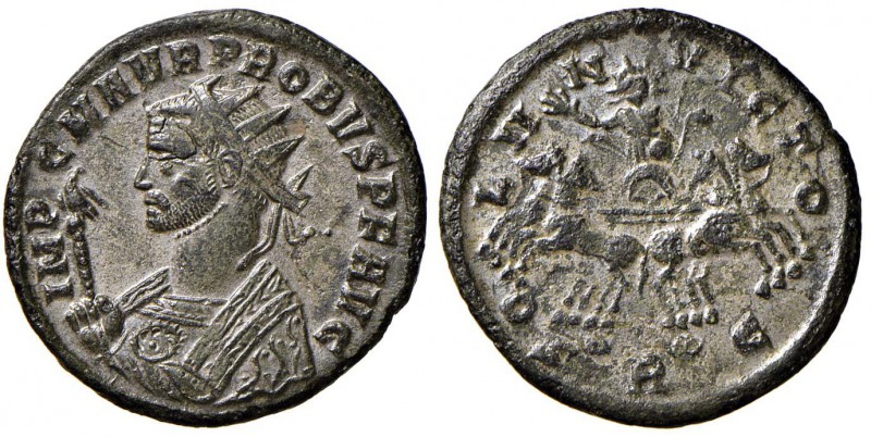 Probo (270-275) Antoniniano (Serdica) Busto radiato a s. - R/ Il Sole su quadrig...