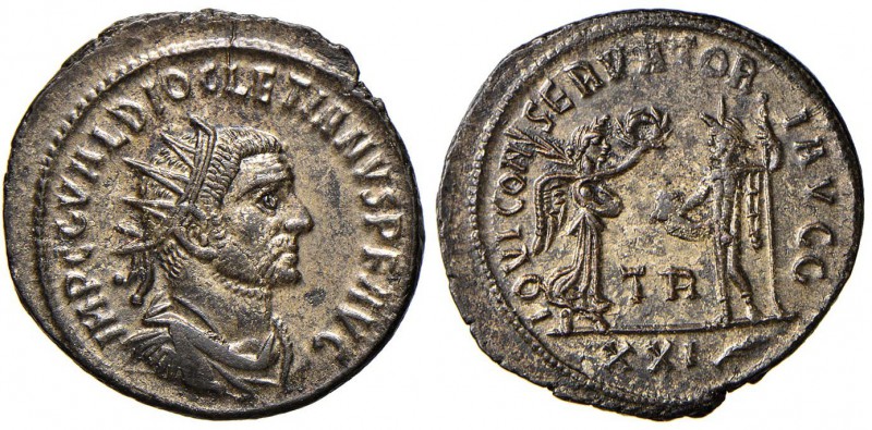 Diocleziano (285-305) Antoniniano (Tripoli) Busto radiato a d. - R/ Giove e la V...