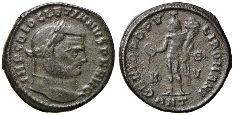 Diocleziano (284-305) Follis (Antiochia) Busto laureato a d. - R/ Genio stante a...