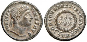 Costantino (307-337) Follis (Heraclea) Busto diademato a d. - R/ D N CONSTANTINI MAX AVG, scritta in tre righe – RIC 90 MI (g 3,20) Bella argentatura...