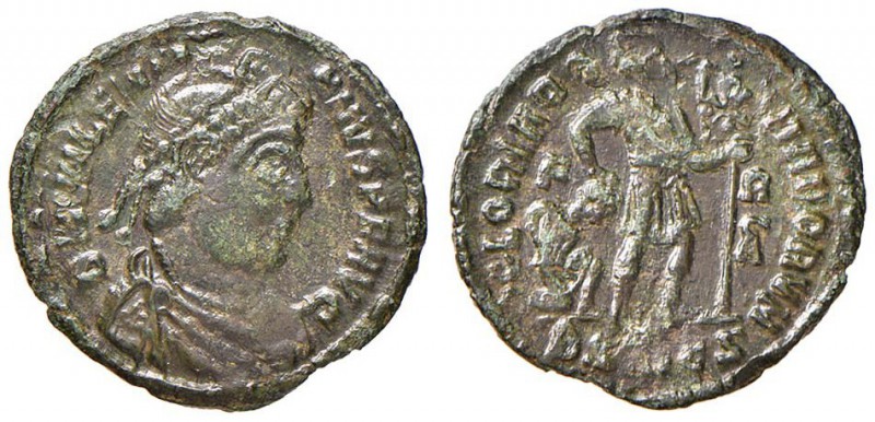Valentiniano I (364-375) Piccolo bronzo (Siscia) Busto laureato e drappeggiato a...