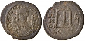 Tiberio II Costantino (578-582) Follis - Busto coronato di fronte - R/ Valore – Sear 429 AE (g 11,97)
BB