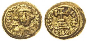 Costante II (641-668) Solido (Cartagine) Busto diademato di fronte - R/ Croce potenziata – Sear 1029; DOC 107 AU (g 4,32)
BB
