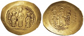 Romano IV (1068-1071) Histamenon nomisma – Cristo e gli imperatori stanti di fronte - R/ I tre imperatori stanti di fronte su linea d’esergo – Sear 18...