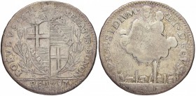 BOLOGNA Governo popolare (1796-1797) Mezzo scudo 1797 – Pag. 39 AG (g 14,25) Traccia d’appiccagnolo 
MB