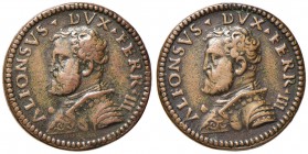 FERRARA Alfonso I (1505-1534) Medaglia con due ritratti – Opus: Giannantonio da Foligno (?) – Boccolari 71a (“esistono esemplari della medaglia nei qu...