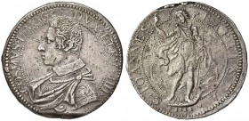 FIRENZE Cosimo II (1608-1621) Piastra 1611 – MIR 261/1 AG (g 32,00) RR Diffuse piccole screpolature tipiche dell’emissione 
BB+