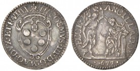 FIRENZE Cosimo III (1670-1723) Giulio 1677 – MIR 337 AG (g 2,98) Fondi ritoccati
BB+