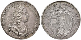 FIRENZE Francesco II (1737-1765) Mezzo francescone 1740 - MIR 355/4 AG (g 11,49) RR Di modulo stretto, da conio rugoso al D/
qSPL/SPL