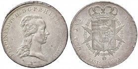 FIRENZE Ferdinando III (1790-1801) Francescone 1791 – MIR 404/1 AG (g 27,32) RR
qSPL