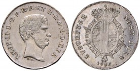 FIRENZE Leopoldo II (1824-1859) Paolo 1856 – Pag. 150; Mont. 356 AG (g 2,65) Striature di conio al D/
SPL