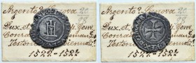 GENOVA Dogi Biennali (1528-1797) Cavallotto sigla BA – MIR 190/2 AG (g 2,63) cartellino di vecchia raccolta
BB