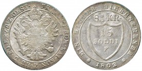 GORIZIA Francesco II (1797-1805) 15 Soldi 1802 F – Pag. 276a MI Sigillato SPL/FDC da Luciani Luca. Piccole screpolature al D/ 
SPL/FDC
