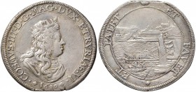 LIVORNO Cosimo III (1670-1723) Tollero 1680 – MIR 64/3 AG (g 26,72) RR Graffio al R/
BB