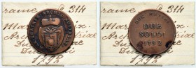 MASSA DI LUNIGIANA Maria Beatrice (1790-1796) 2 Soldi 1792 – MIR 330 CU (g 6,07) Con cartellino di vecchia raccolta 
BB