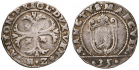 VENEZIA Antonio Priuli (1618-1623) Quarto di scudo della croce sigla H Z – Pa. 18 AG (g 7,40) Graffi, forse da montatura
MB+