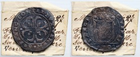 VENEZIA Francesco Contarini (1623-1624) Mezzo scudo della croce – cfr. Pa. 10 MI (?) (g 11,00) Probabilmente un falso d’epoca, fratture interne e manc...