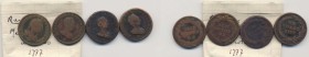 Lotto di 4 monete di Milano come da foto, con cartellino di vecchia raccolta
D-MB
