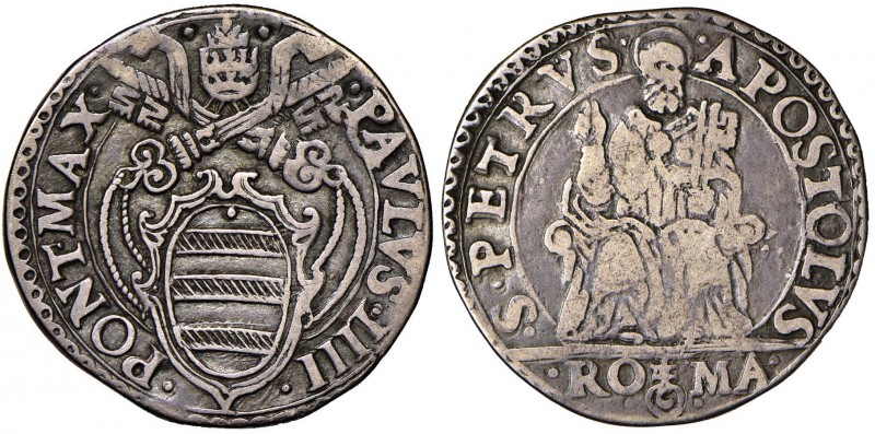 Paolo IV (1555-1559) Testone – Munt. 9 AG (g 9,25)
qBB