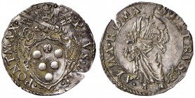Pio IV (1559-1565) Grosso – Munt. 42 AG (g 1,60) Frattura del tondello ma bell’esemplare
SPL